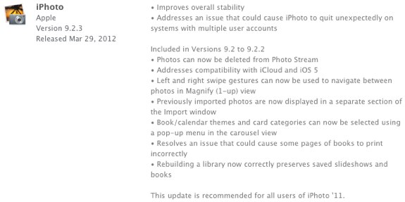 iPhoto 9.2.3