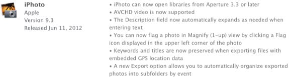 iPhoto 9.3