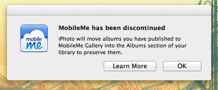 MobileMe import iPhoto galleries