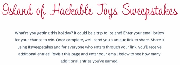 McAfee Island of Hackable Toys giveaway