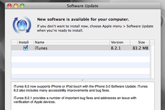 iTunes 8.2.1