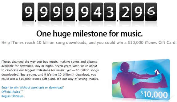 iTunes one billion songs