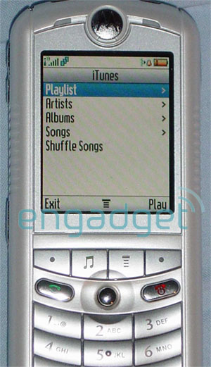 iTunes Phone Motorola E790