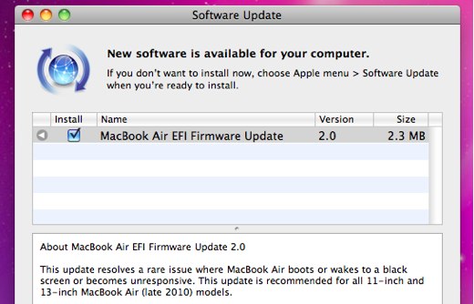 macbook air efi 2.0