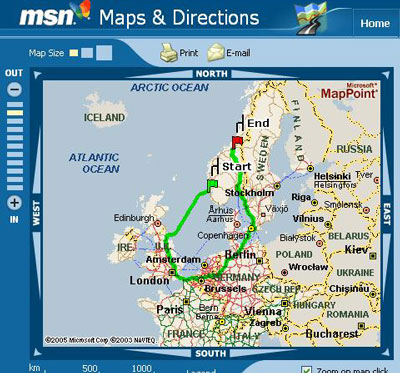 MapPoint Norway Directions