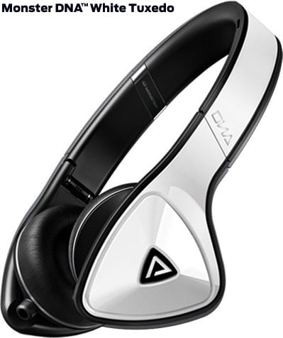 Monster DNA White Tuxedo headphones