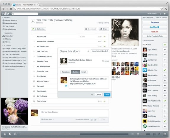 New Rdio