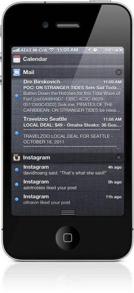 iOS 5 Notification Center