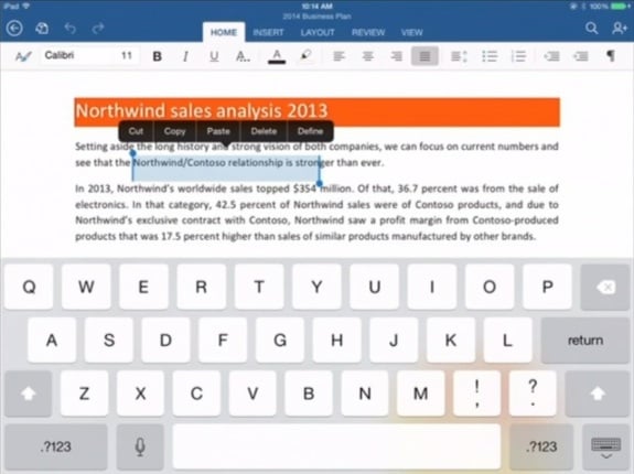 Microsoft Office for iPad