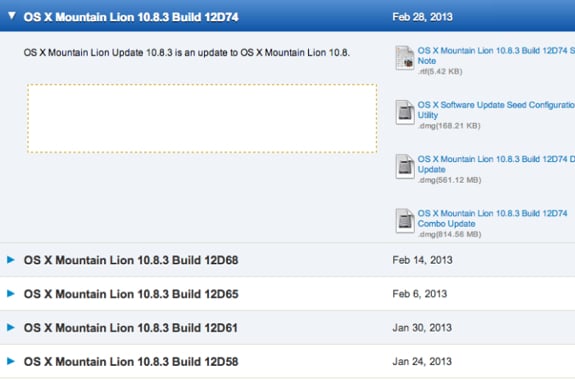 OS X Mountain Lion 10.8.3 12d74 download