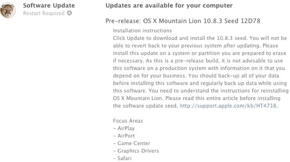 OS X Mountain Lion 10.8.3 12d78 download