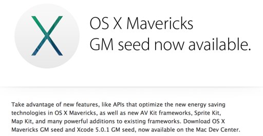 OS X Mavericks Developer Preview 5 13a538g