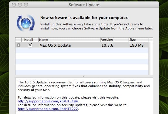 Mac OS X 10.5.6