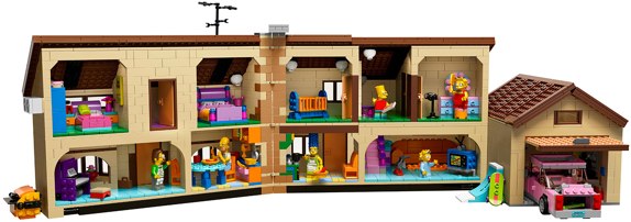 The Simpsons House LEGO open