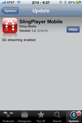 SlingPlayer Mobile iPhone 3G