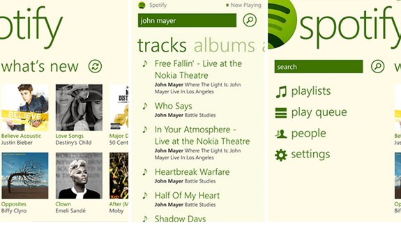 Spotify Windows Phone 8