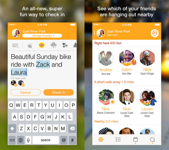 Foursquare swarm app