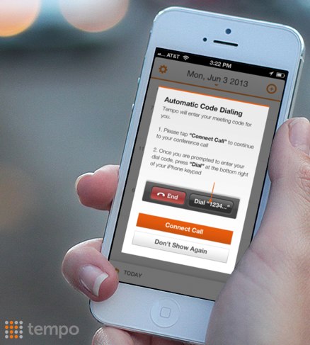 Tempo for iPhone conference calls