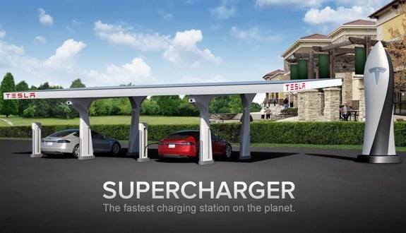 Tesla supercharger network