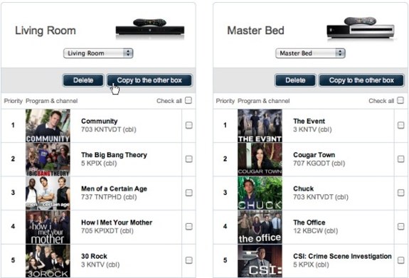 TiVo online season pass manager