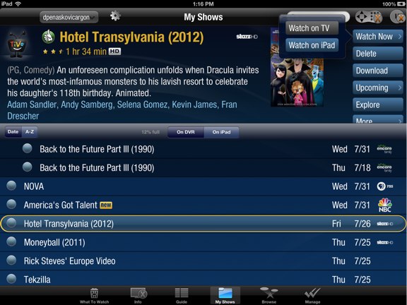 TiVo remote streaming