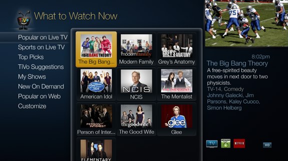 TiVo Roamio What to Watch Now