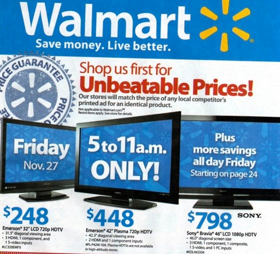 Walmart Black Friday 2009 ad