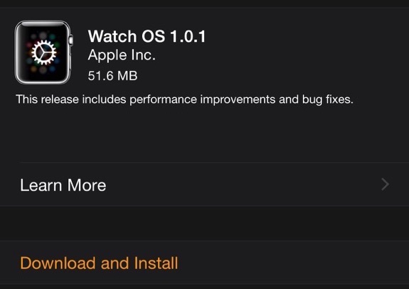 Apple Watch OS 1.0.1