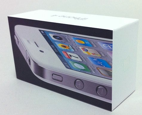 white iphone 4 box