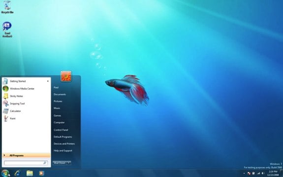 Windows 7 beta