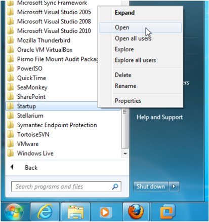 Windows 8 startup folder