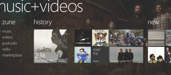 windows phone 7 zune music video hub