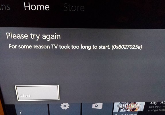 Xbox One 0x8027025a error