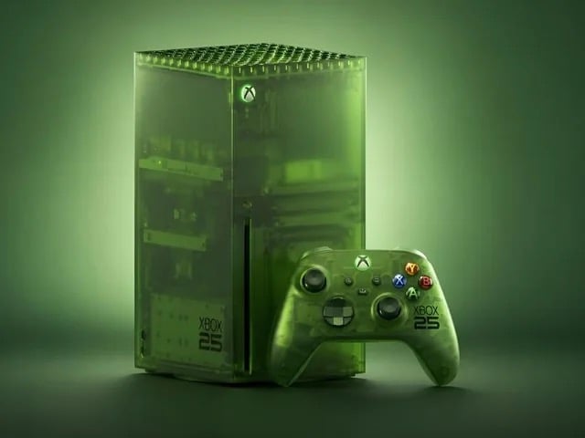 Xbox Series X25 limited edition console in translucent green