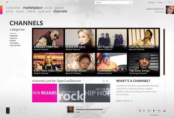 Zune 3 Channels