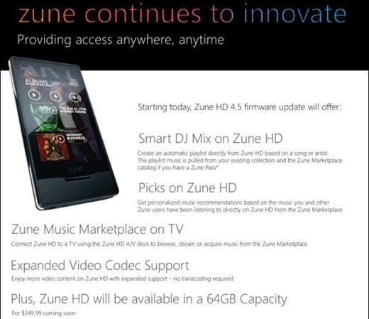 Zune 4.5 Update