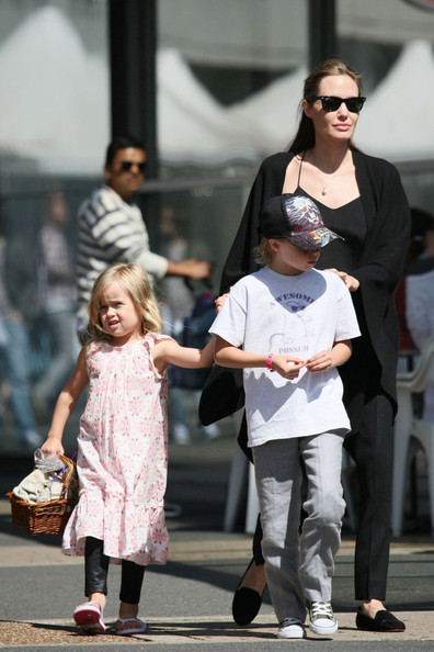 Angelina Jolie and her kids in Sydney