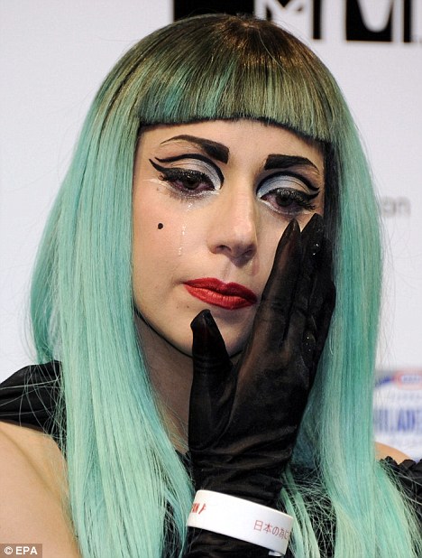 Lady Gaga in tears