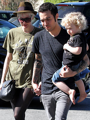 Ashlee Simpson, Pete Wentz, and their son Bronx