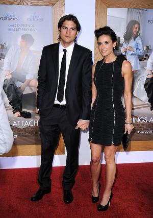 Ashton Kutcher and Demi Moore at No Strings Attached Premiere