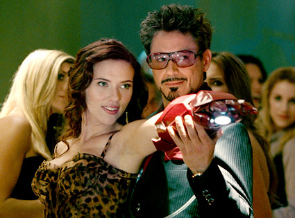 Scarlett Johansson and Robert Downey Jr. in The Avengers