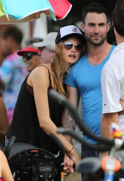 Behati Prinsloo and Adam Levine