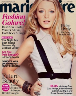 Blake Lively on the cover of Marie Claire