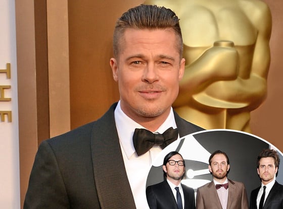 Brad Pitt and Kings of Leon inset