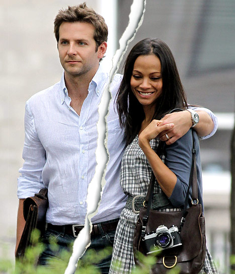 Bradley Cooper and Zoe Saldana