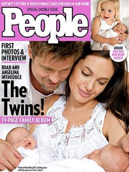 Brad, Angelina and twins on People magazine