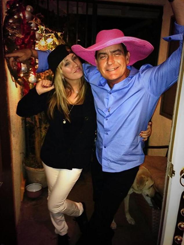 Brett Rossi and Charlie Sheen