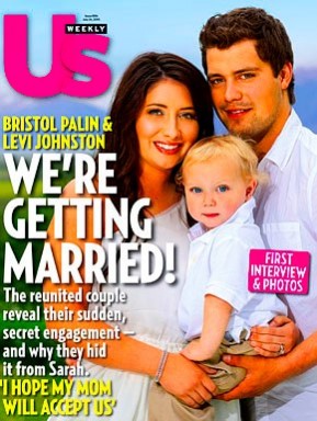 Briston Palin, Levi Johnston and son on Us Weekly