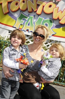 Britney Spears and kids at Disneyland