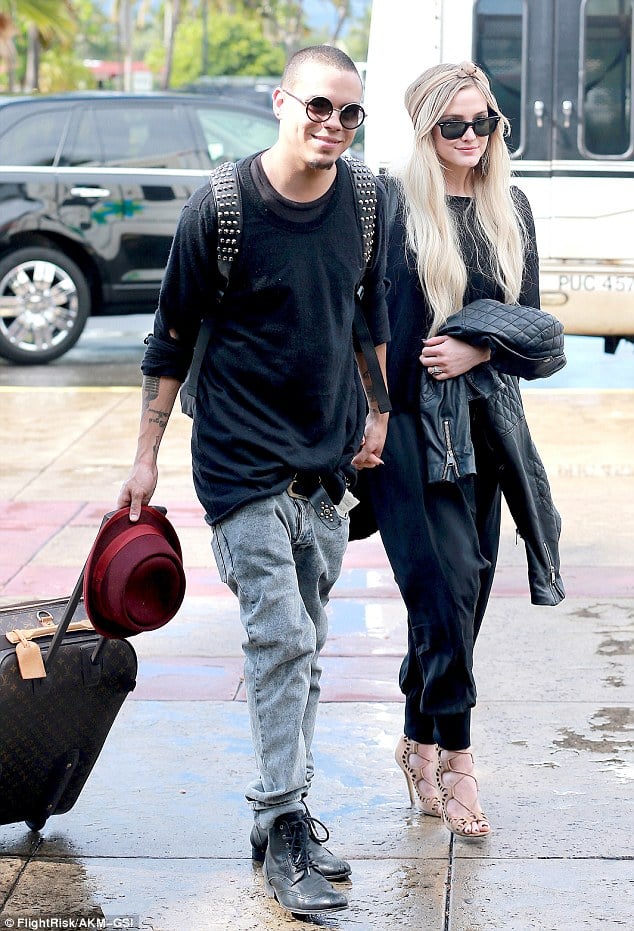 Evan Ross and Ashley Simpson